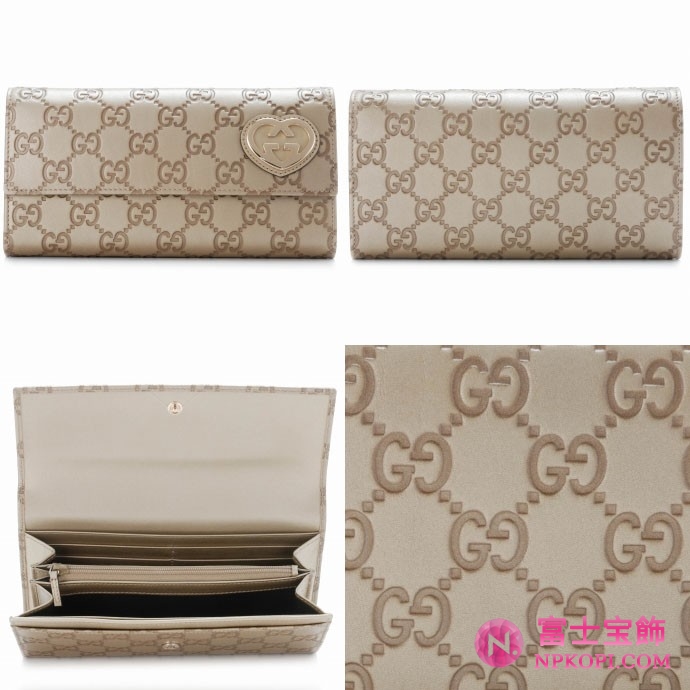 GUCCI/グッチ 2012年春夏新作LOVELYハートディテール2つ折り長財布 251861 AHB1G 9504 